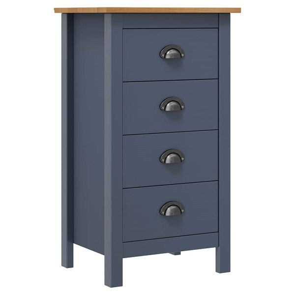 vidaXL Sideboard Hill Grau 46x35x80 cm Massivholz Kiefer, 288913