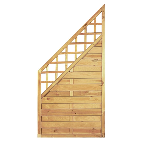 T&J Maxi-Massiv-Ranki-ECKE 90 x 180/90 cm, Rahmen 45/45 mm, kdi grün, Lamellen geriffelt & geschraubt, 11250