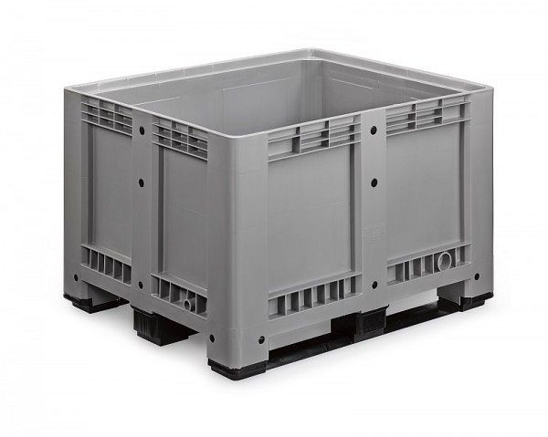 ALPHA Palettenbox 1200x1000x760 mm geschlossen mit 3 Kufen, 309-GR