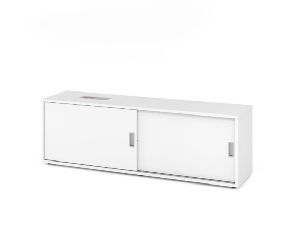 Hammerbacher Sideboard 1751S, 1,5 OH, Weiß / Weiß, 160x40x52cm, 1 verstellbarer Fachboden, XMST, XDSM, XBHM, XB, V1751S/W/W