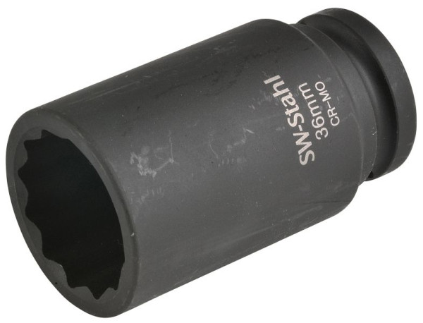 SW-Stahl IMPACT-Steckschlüsseleinsatz, 3/4", Zwölfkant, 36 mm, tief, 10186L-36