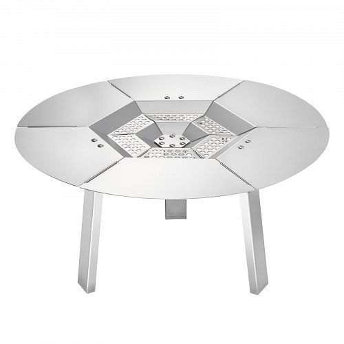 VEVOR Edelstahl Wärmeverteiler rund φ508x254 mm für Feuerschale, abnehmbare Brennerabdeckung, Campingzubehör, HKGRZYX20YC0WHO09001V0