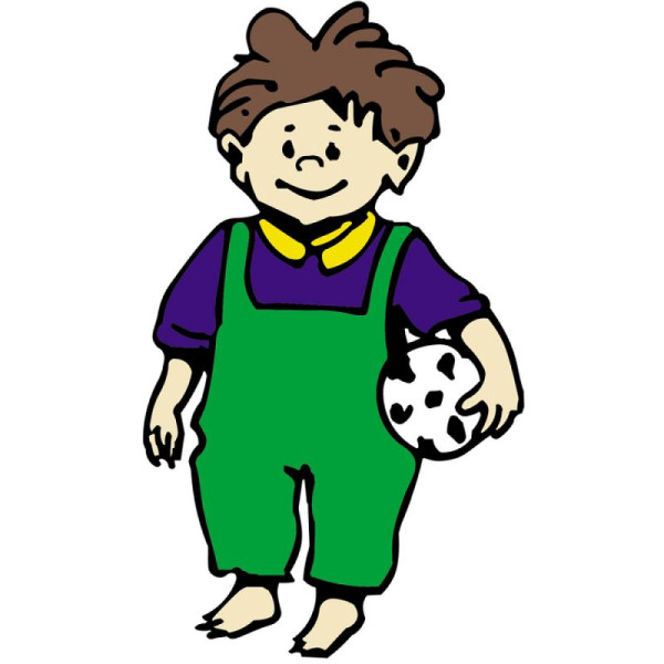 Stein HGS Kinderfigur mit Fußball, mehrfarbig, 14829