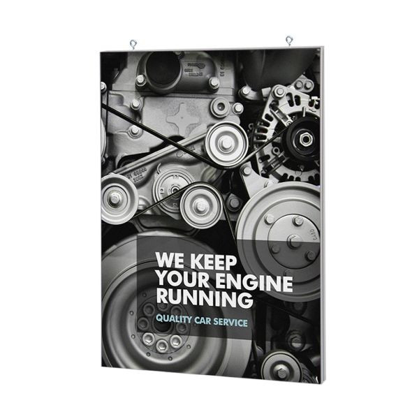 Showdown Displays Textilrahmen FABRIC FRAME hängend 90 mm Profil, 200x100 cm, LED, TFR90H200x100LED