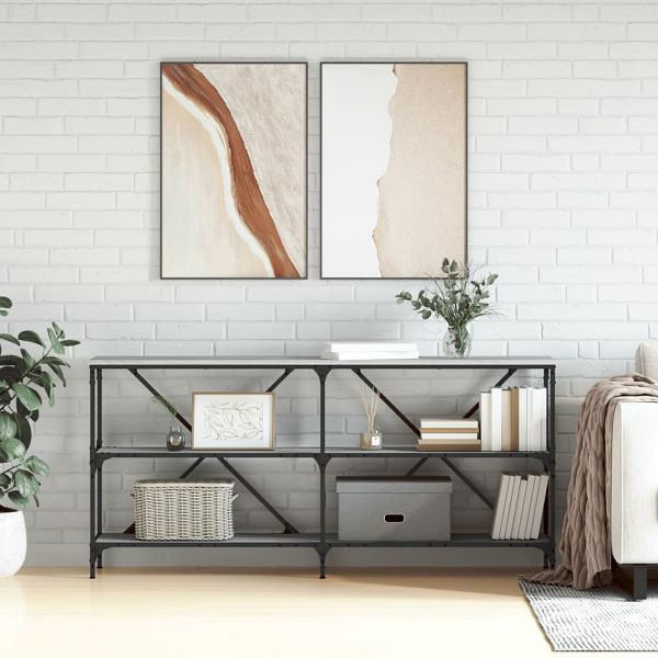 vidaXL Konsolentisch Grau Sonoma 160x30x75 cm Holzwerkstoff und Eisen, 832851