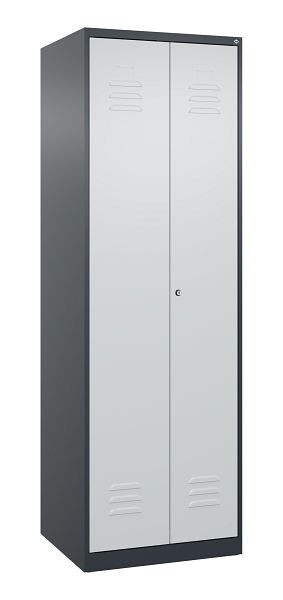 C+P Mehrzweckschrank Classic PLUS, C Wäsche-/Garderobenspind Classic PLUS, 2 Abteile, 1850x600x500mm, 7016/7035, Zylinderschloss, 080600-20 S10024