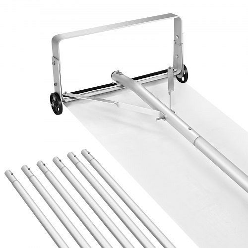 VEVOR Schnee Dachrechen, 47 cm Aluminiumklinge, 158-913 cm verstellbar, Schneeschieber mit Rädern & Gleitschiene, WDPZ30FTGDS47R1MT001V0
