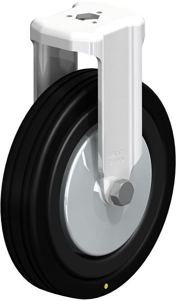 Blickle BKRA-VPA 125K-EL-FA Apparate-Bockrolle mit Rückenloch, Vollgummi, Schwarz, 586065