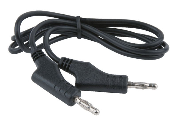 KS Tools Messleitungs-Verlängerung mit Doppel Stecker und zusätzlicher Buchse 1.100 mm (schwarz), 150.1668