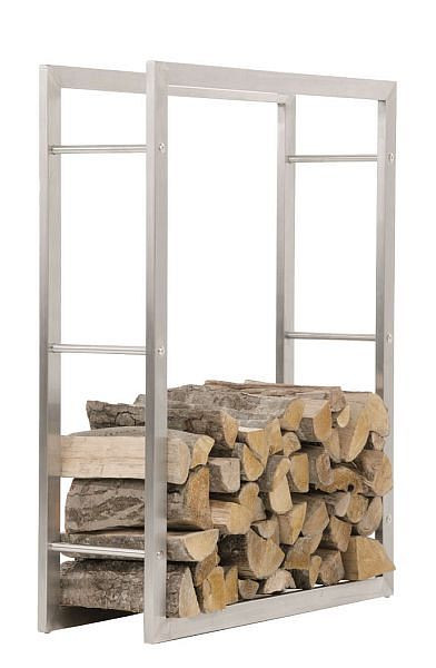 CLP Kaminholzständer Keri 25x80x100 mm, edelstahl, 15381469