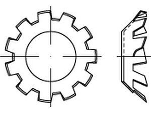 Zahnscheiben DIN 6797 Federstahl V 6,4 galvanisch verzinkt VE=S (2000 Stück)