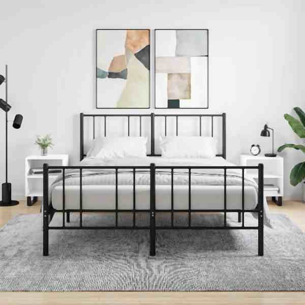 vidaXL Nachttische 2 Stück Weiß 40x30x50 cm Holzwerkstoff, 826797