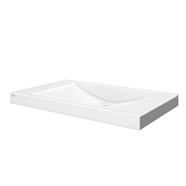 KWC Einzelwaschtisch, QUADRO-FX, MIRANIT, 800x150x470 mm, Mulde re-eckig, 2030058091