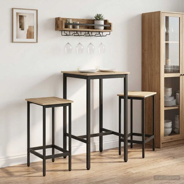 vidaXL Bartisch 52 x 52 x 110 cm Holzwerkstoff Sonoma-Eiche, 8006140