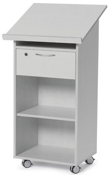 Deskin Stehpult LAUDATUS, Dekor Lichtgrau, H 1200 x B 600 x T 525 mm, 269766