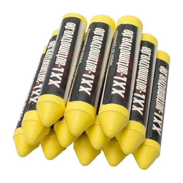 Stahlmaxx Gelbe Signierkreide-Reifenkreide 17,5mm, 12 Stück, XXL-117789