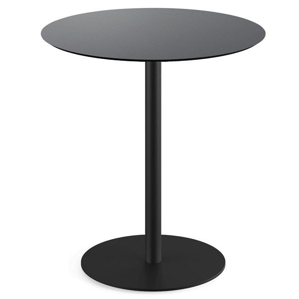 Deskin Cafeteriatisch IBIZA PRO, Gestell, Stahl Schwarz RAL 9005, Tischplatte, Farbe schwarz, 359216