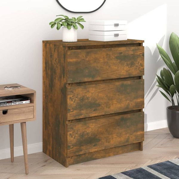 vidaXL Sideboard Räuchereiche 60x35x76 cm Holzwerkstoff, 815510