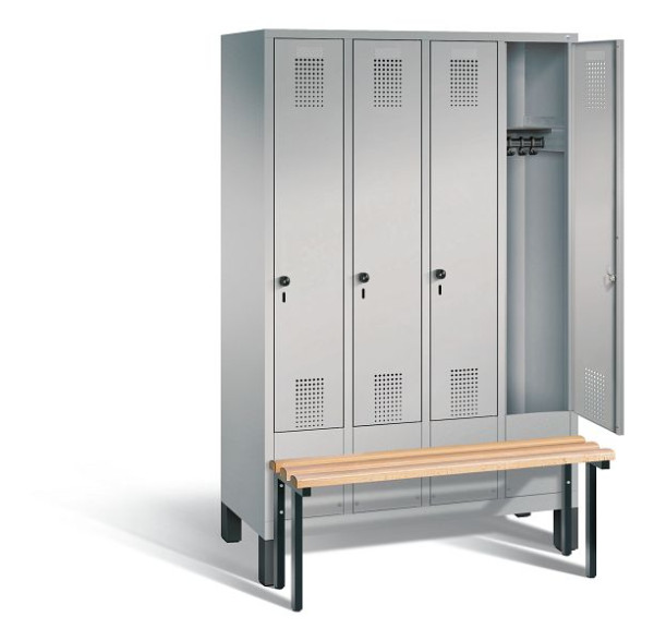 C+P Garderobenschrank Evolo, H1850xB1190xT815mm, Farbe: Weißaluminium, 48030-40 S10232