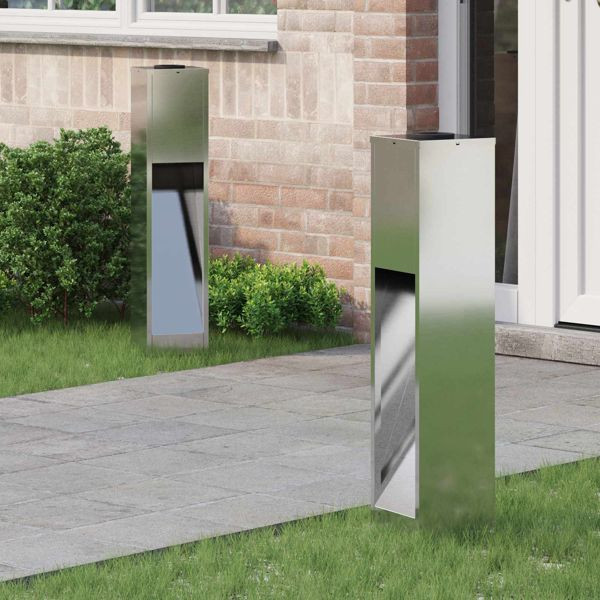 vidaXL Solar LED Wegeleuchte 2 pcs Galvanisiert Galvanisiert, 879721