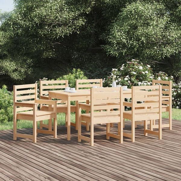 vidaXL 7-tlg. Garten-Essgruppe Massivholz Kiefer, 3154713