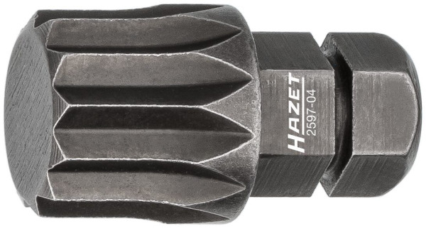 Hazet Bit, Sechskant massiv 8 (5/16 Zoll), Innen Vielzahn Profil XZN, M12, 2597-04