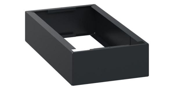 C+P Unterbauten Classic PLUS, C auf 100 mm hohem Sockel, Schwarzgrau, 100 x 250 x 500 mm, Stahl-Sockel, 08000-7002505 S10001