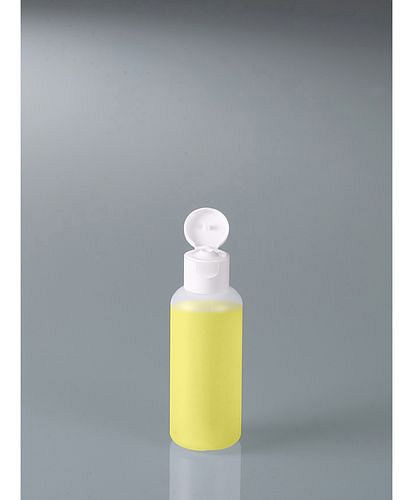 DENIOS Rundflaschen aus HDPE, mit Klappverschluss 100 ml, VE: 12 Stück, 281736