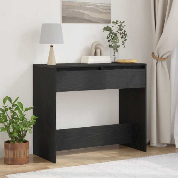 vidaXL Konsolentisch Schwarz Eichen-Optik 89x41x76,5 cm Holzwerkstoff, 862081