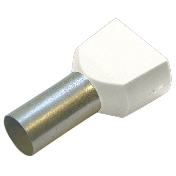 Haupa Twin-Aderendhülse 0,75 mm²/10 mm weiß, VE: 100 Stück, 273354