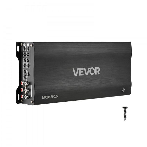 VEVOR 5-Kanal Autoverstärker Klasse D, 4x100W 4 Ohm/4x200W 2 Ohm, 1x1000W 2 Ohm/1x500W 4 Ohm, Hochleistungsverstärker, 5TDABL4X100WUNI6H001V9