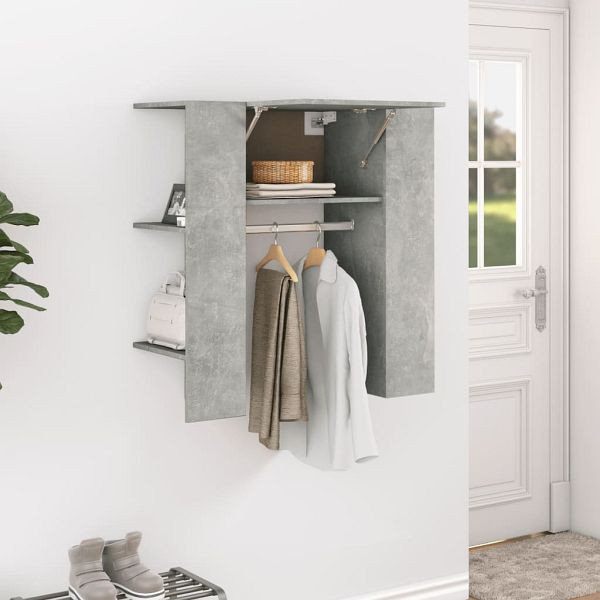 vidaXL Flurschrank Betongrau 97,5x37x99 cm Holzwerkstoff, 808769
