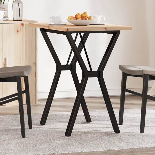 vidaXL Esstisch Y-Gestell 80x50x75,5 cm Massivholz Kiefer & Gusseisen, 3282782