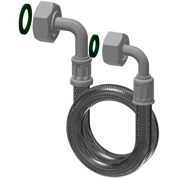 KWC Schlauch, G3/4 x G1/2, 250 mm, DN8, S-Form, 2000109403