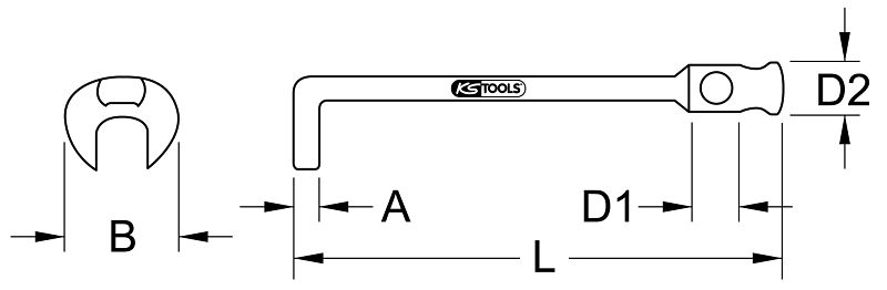 B03384 - Steeksleutel 13/17 mm
