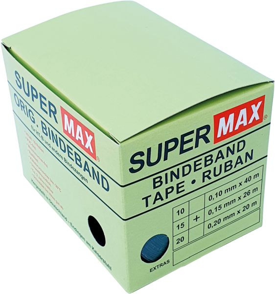 MAX Bindeband SuperMax 15, grün, 26 m pro Rolle, VE: 300 Rollen, 7735