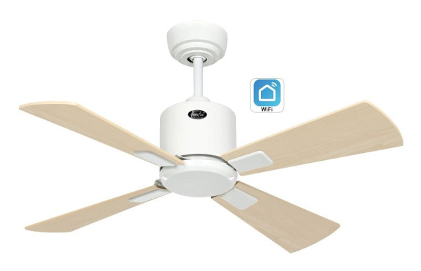 CasaFan Deckenventilator Eco Neo III 92 Lack weiß-Ahorn/Buche WiFi, 943021W
