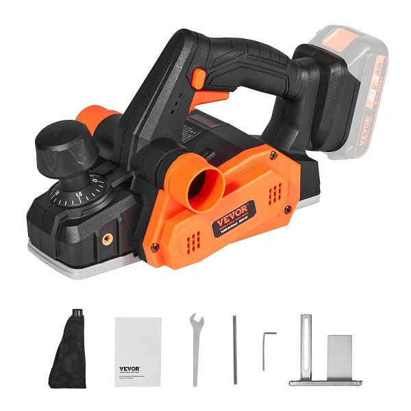 VEVOR Akku-Hobel 20V Handhobel 82mm x 2mm, Elektrohobel 16500U/min mit HSS-Klingen, WXDDSCBCBD314JESHV9