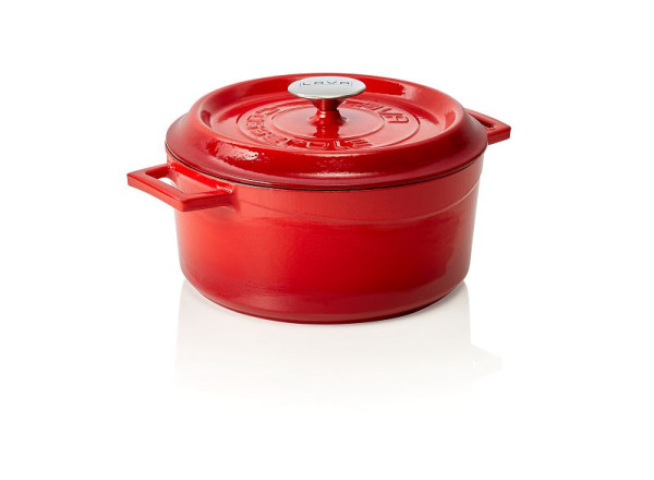 WAS Bräter Durchmesser oben 25 cm, Höhe 11,5 cm, rot, 363300024