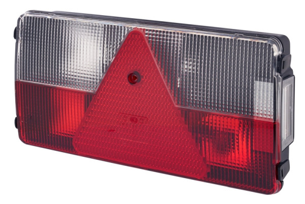 HELLA Heckleuchte, Glühlampe, 12V, Anbau/geschraubt, Lichtscheibenfarbe: transparent, Stecker: Rundstecker, links, 2VB 341 032-111