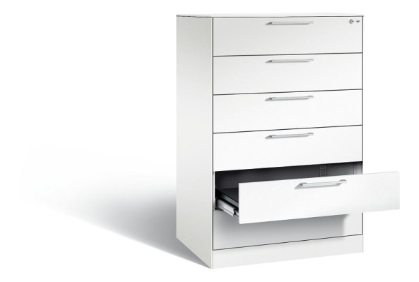 C+P Karteischrank Asisto, H1310xB800xT600mm, Farbe: Verkehrsweiß, Bügelgriff, 146223-623 S10261