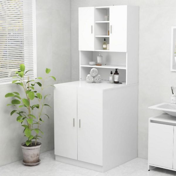 vidaXL Waschmaschinenschrank Weiß 70,5x25,5x90 cm, 808386