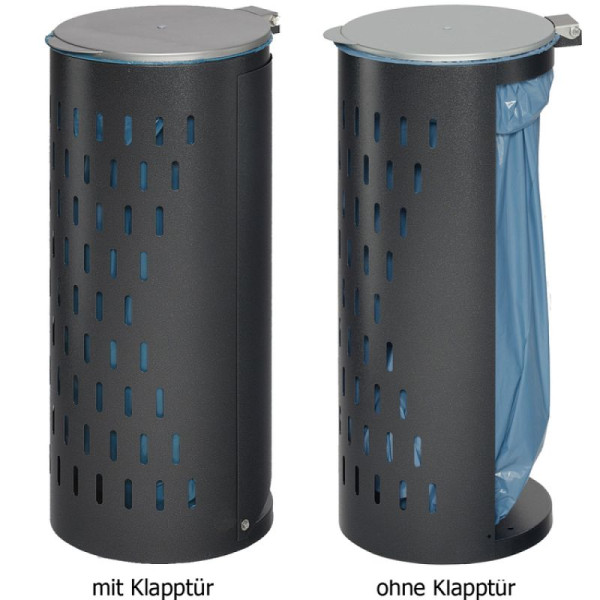 Stein HGS Müllsackständer -Cubo Santos-, moosgrün /verschließbar, mit Klapptür, inkl. 1 Doppelbartschlüssel, 15972