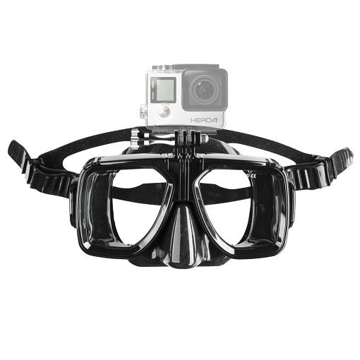 Mantona Taucherbrille mit Befestigung für GoPro, 1021052