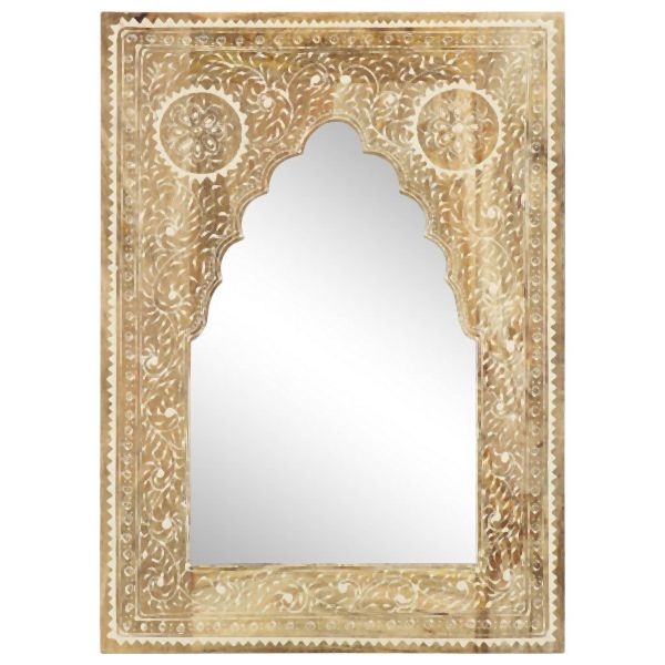 vidaXL Spiegel Handbemalt 40 x 55 cm Massivholz Mango, 286156