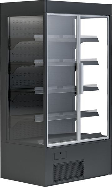 KBS Wandkühlregal Variant 107 Black Line mit Drehtüren, 571109