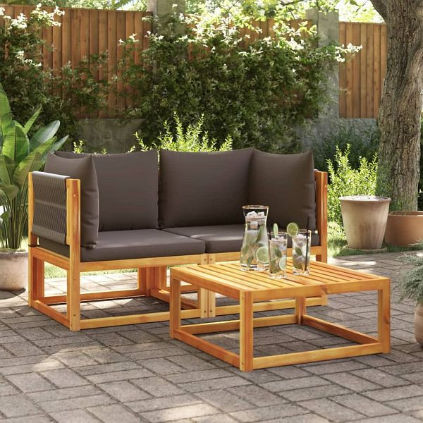 vidaXL Garten-Ecksofas mit Kissen 2 Stück Massivholz Akazie, 3278830