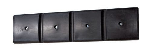 DENIOS Wand-Schutzprofil 1000, aus Polyethylen (PE), schwarz, 1000 x 50 x 250 mm, Set = 2 Stück, 180158