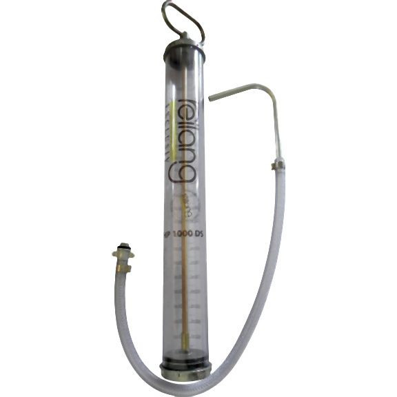 DENIOS Dosierpumpe aus Kunststoff, Hubvolumen 1000 ml, als Set mit Auslaufschlauch, 319356