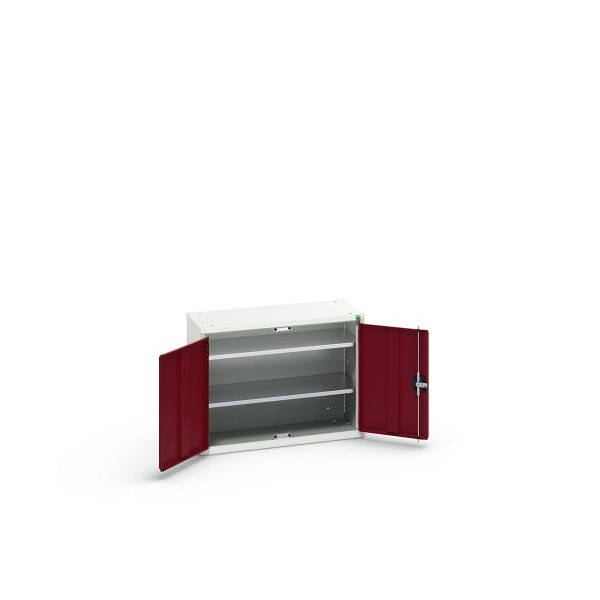 bott verso Economy Schrank, mit 2 Fachböden, BxTxH: 800 x 350 x 600 mm, Lichtgrau / Purpurrot, 16929102.24